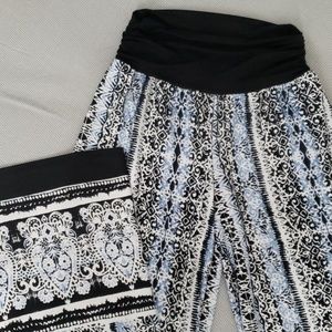 🖤💙 Stretchy Wide Leg Palazzo Pants Size M 💙🖤